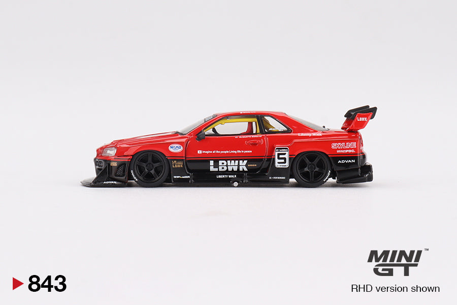 Buy Nissan LB-ER34 Super Silhouette SKYLINE Red/Black 1:64 scale