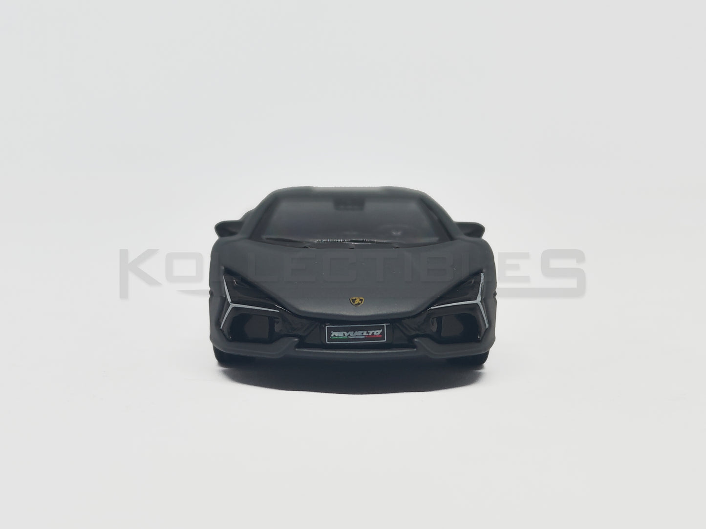 front view of Lamborghini Revuelto-Gray 1:64 scale model car- Bburago