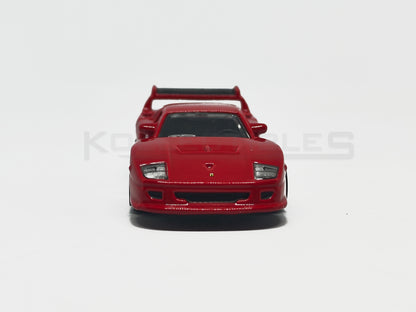 Front view of Ferrari F40 Competizione Red 1:64 scale model car - Bburago