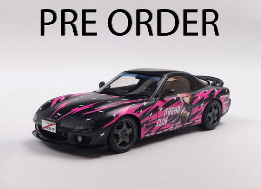 Pre order : Mazda RX7 FD3RS Solido works Itasha Club Pink 1999 1:18 scale model car - Solido