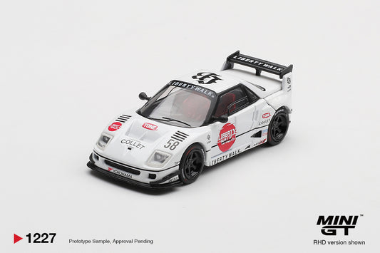 Front view of Mazda AZ-1 Liberty Walk LB40 LB-Hinomaru 1:64 diecast model car by Mini GT (MGT01227)