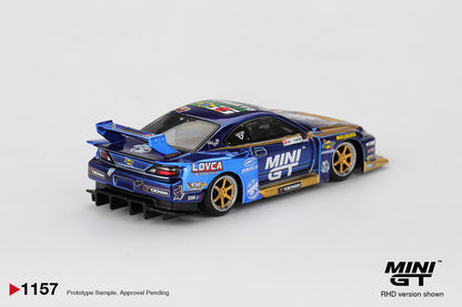Nissan Silvia S15 LB-Super Silhouette #555 Team MINI GT Liberty Walk 2025 Formula Drift 1:64 Mini GT back perspective