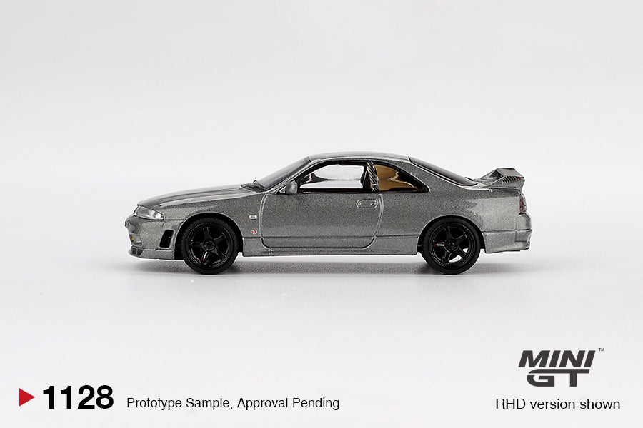 Nissan Skyline GT-R NISMO BCNR33 CRS Dark Metal Gray 1:64 Mini GT - front view