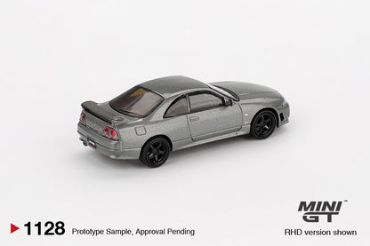 Nissan Skyline GT-R NISMO BCNR33 CRS Dark Metal Gray 1:64 Mini GT - rear view