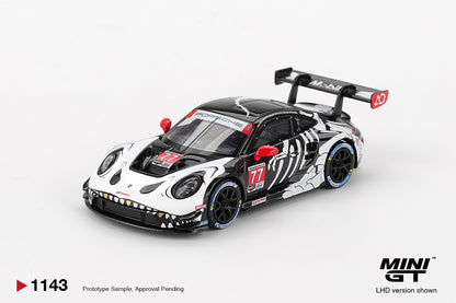 Porsche 911 GT3 R #77 AO Racing 2025 IMSA Petit Le Mans 1:64 Mini GT - front view