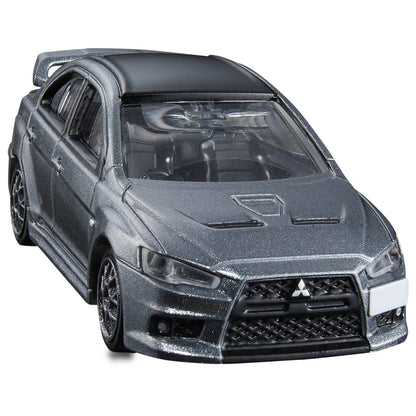 front view of MITSUBISHI LANCER EVOLUTION FINAL EDITION 1:64 scale model car - Tomica premium
