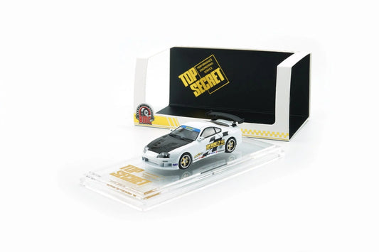 Toyota Supra X Top secret (JZA80) White 1:64 scale model car - BM Creations