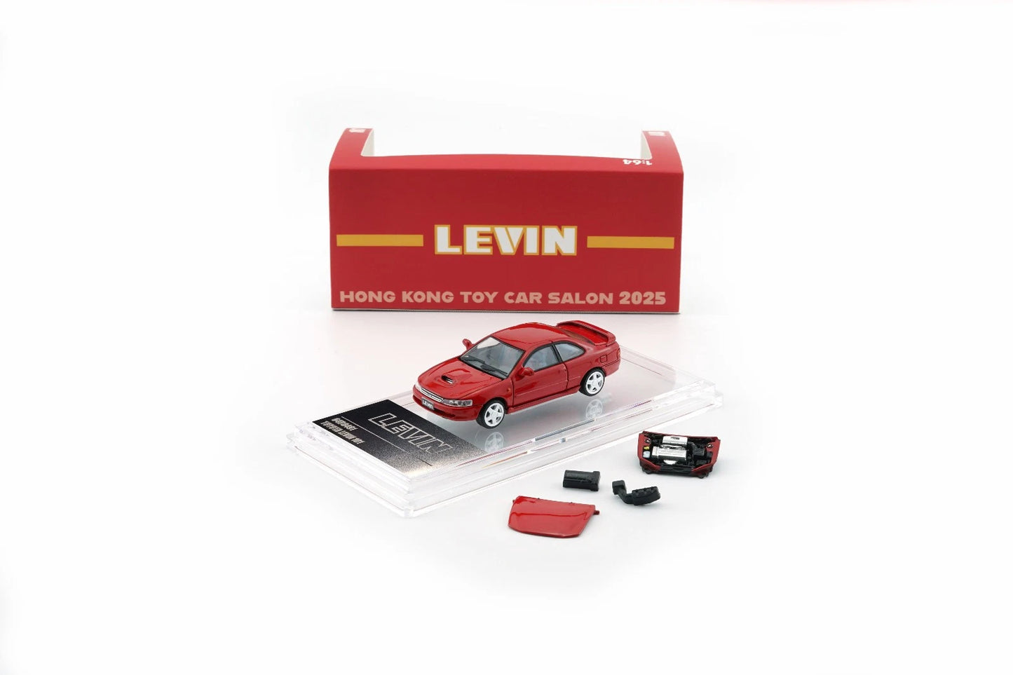 Red Toyota Levin 101 - 2025 HK Toy Car Saloon 1:64 scale model car - BM creations