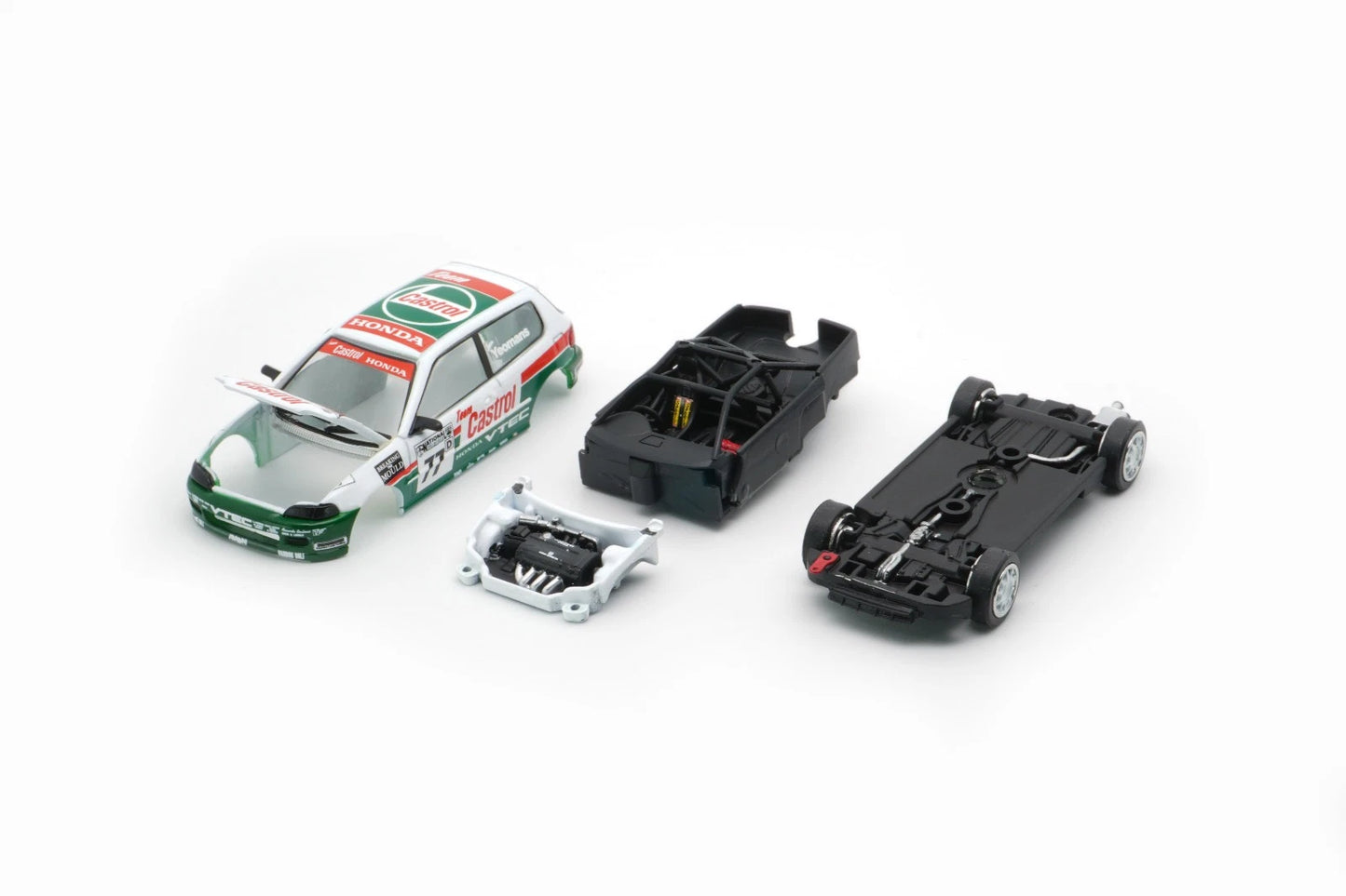 HONDA Civic EG6 - Castrol 77 National Saloon Car Cup 1993 (RHD) -HKTCS25 1:64 scale model car - BM Creation