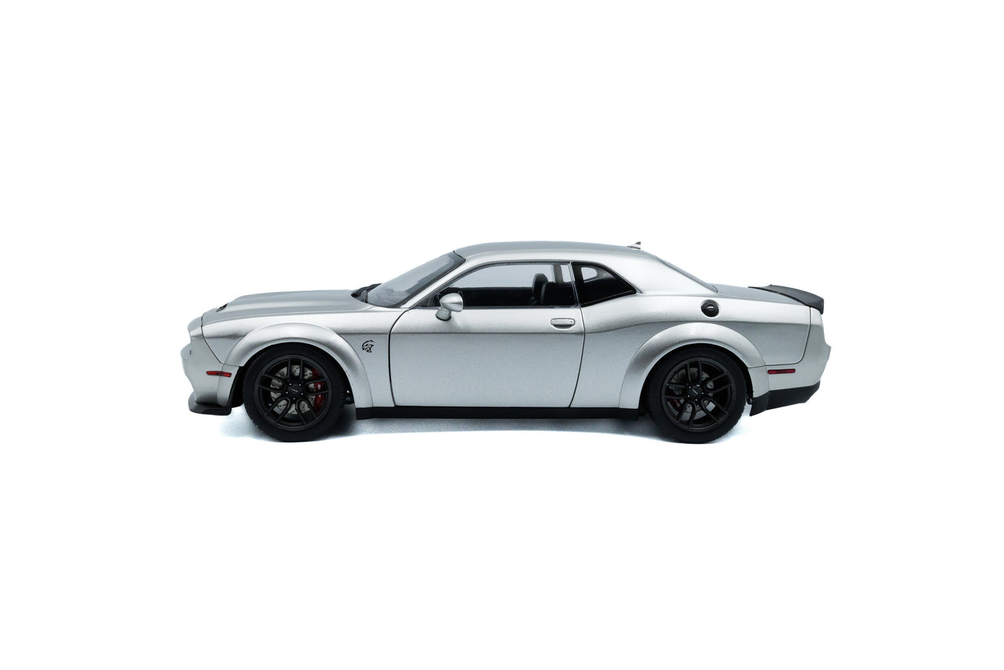 Side view of Dodge Challenger SRT Hellcat Redeye WideBody Triple Nickle  1:18 scale model car - Solido