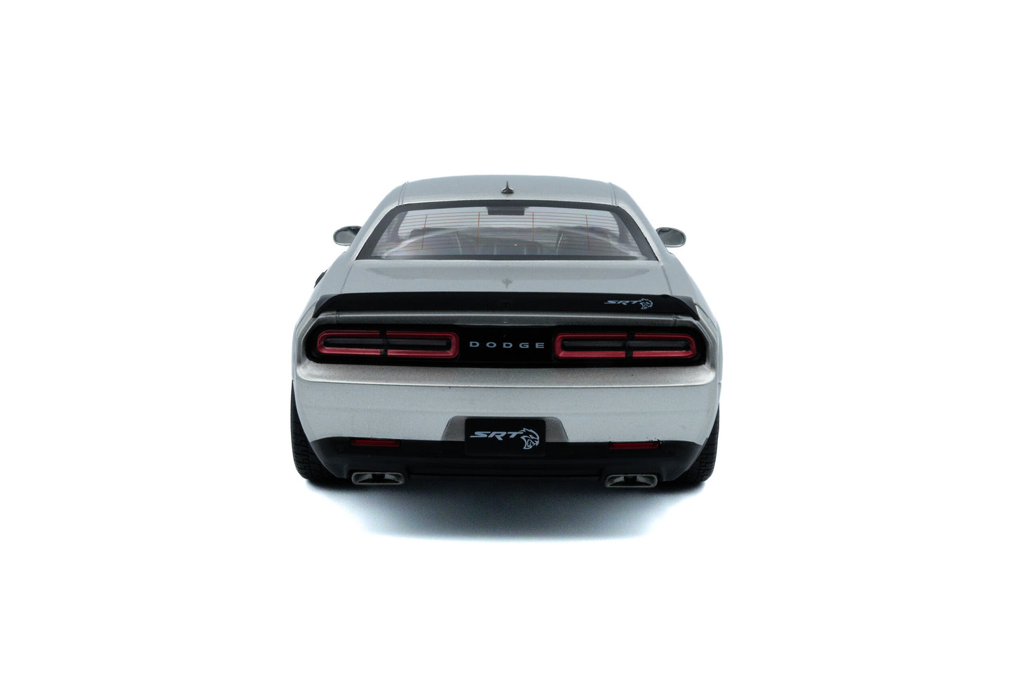 Back view of Dodge Challenger SRT Hellcat Redeye WideBody Triple Nickle  1:18 scale model car - Solido