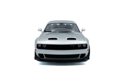 Front view of Dodge Challenger SRT Hellcat Redeye WideBody Triple Nickle  1:18 scale model car - Solido