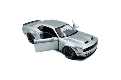 Top front perspective view Dodge Challenger SRT Hellcat Redeye WideBody Triple Nickle  1:18 scale with door open - Solido