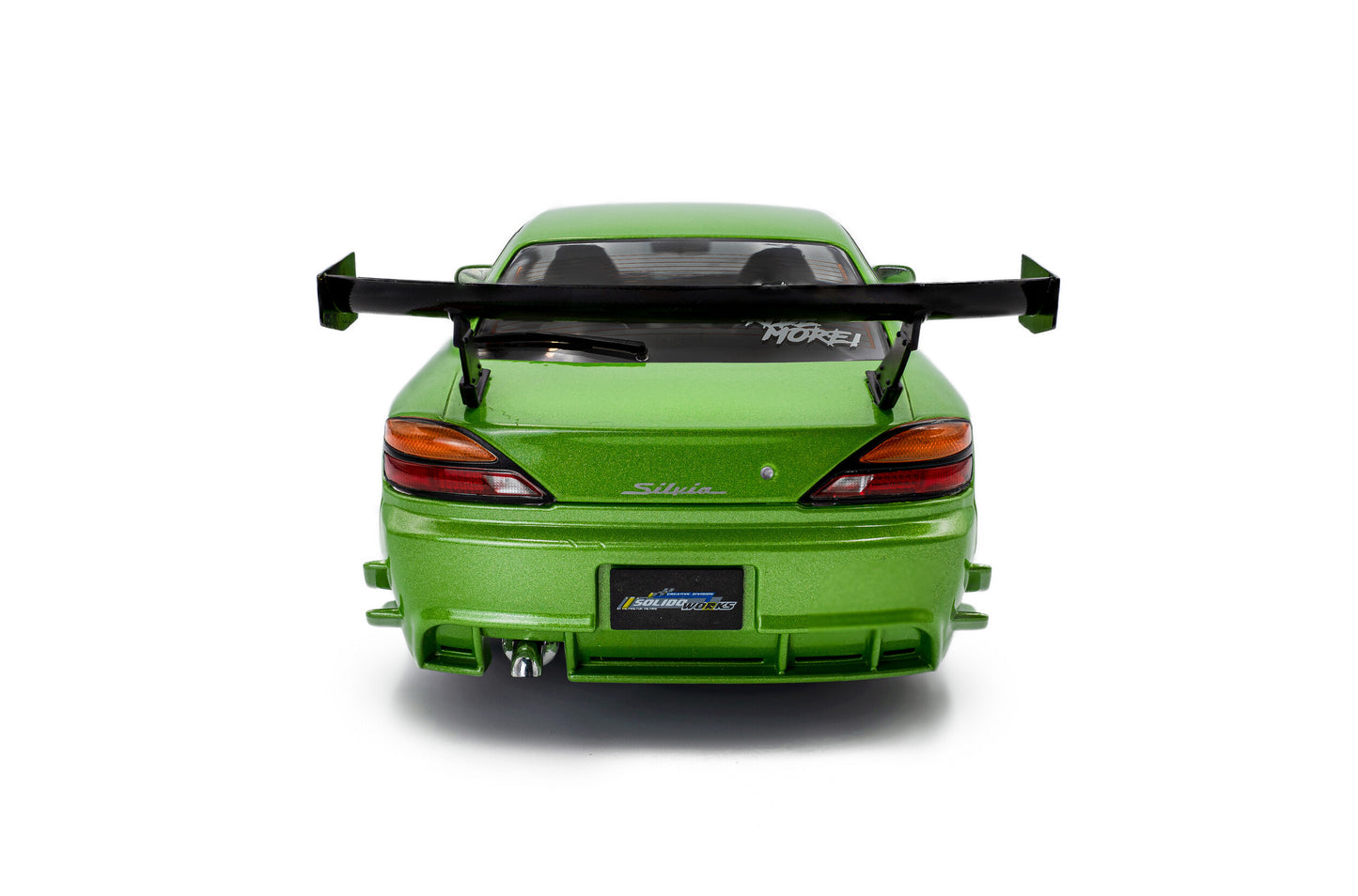 back view of Nissan Silvia S15 Spec-R Aero Solido Green 1999 1:18 Scale model car - Solido