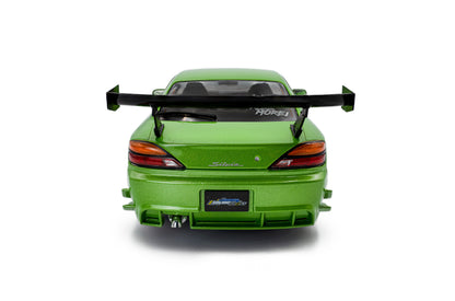 back view of Nissan Silvia S15 Spec-R Aero Solido Green 1999 1:18 Scale model car - Solido