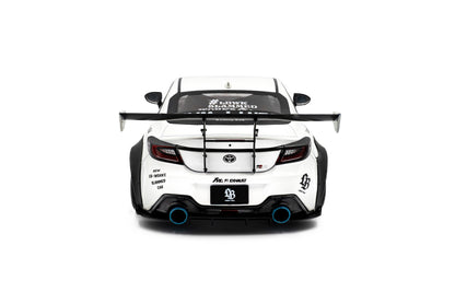 back view of Toyota GR86 Liberty walk Body Kit Pearl White 2024 1:18 scale model car - Solido