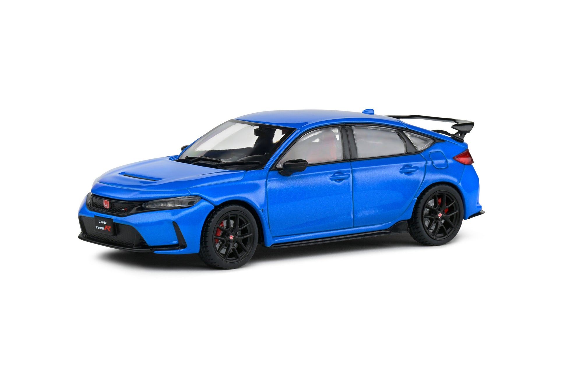 Front perspective view Honda Civic Type Racing Blue Pearl 2022 1:43 scale model car - Solido