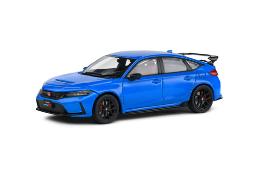 Front perspective view Honda Civic Type Racing Blue Pearl 2022 1:43 scale model car - Solido
