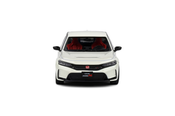 Front perspective view of Honda Civic Type R Championship White 2022 1:43 scale model car - Solido