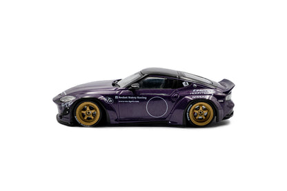 Side2 view of Nissan GTR35 LBWK Silouette Green 2019 1:43 scale model car - Solido