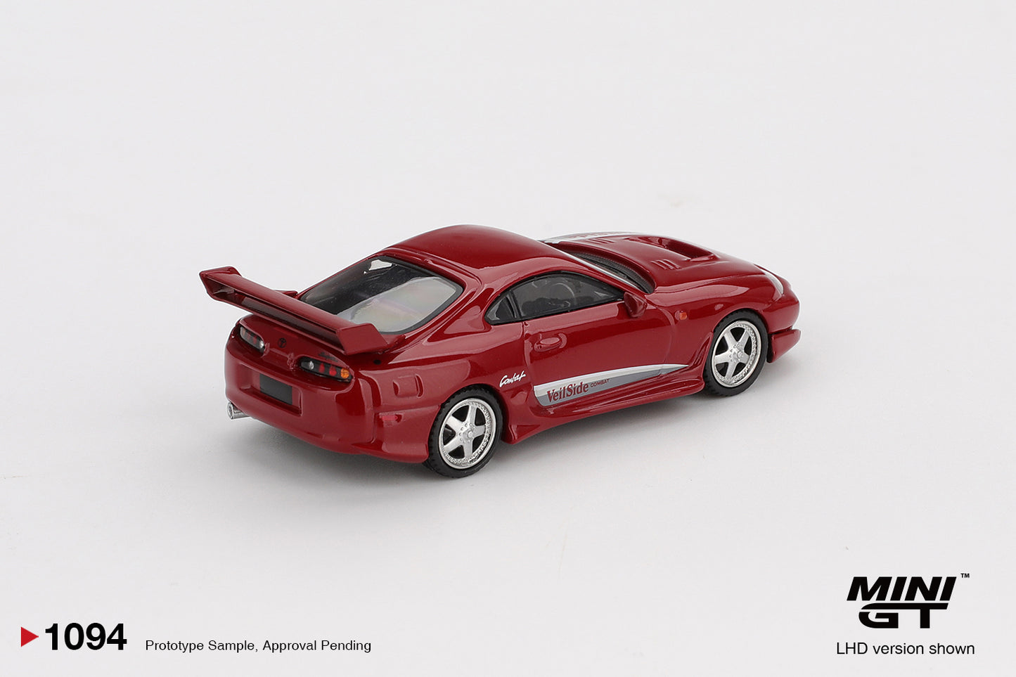 Toyota Supra VeilSide Combat V-I Red 1:64 Mini GT - side view