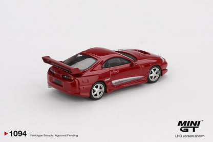 Toyota Supra VeilSide Combat V-I Red 1:64 Mini GT - side view